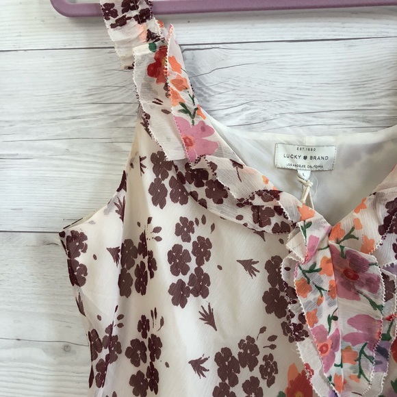 Lucky Brand ruffle top size L - Picture 3 of 4